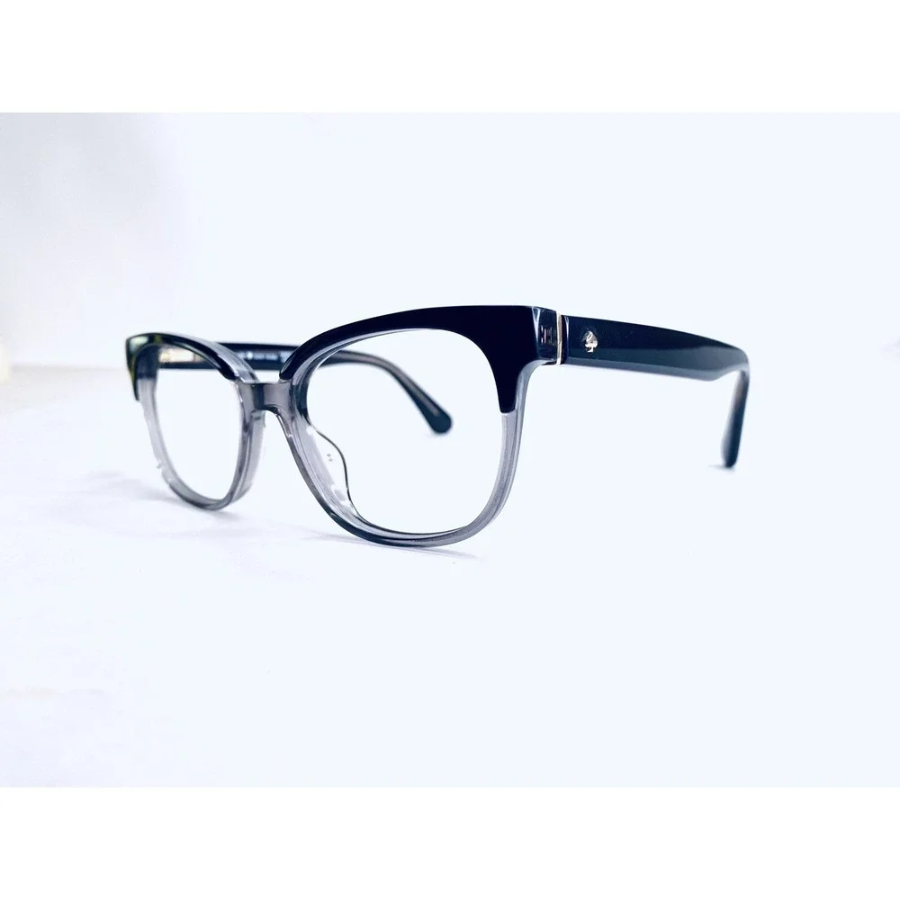 New Kate Spade Black Gray Clear Cat Eye Eyeglasses Carolanne 08A 51 17 140